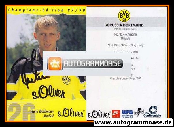 Autogramm Fussball | Borussia Dortmund | 1997 | Frank RIETHMANN