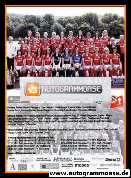 Mannschaftskarte Fussball (Damen) | SC Bad Neuenahr | 2011