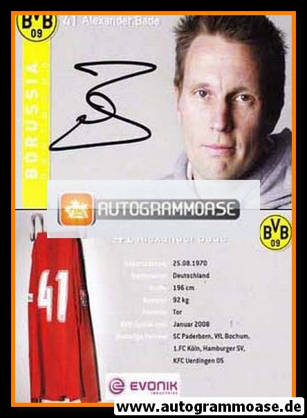 Autogramm Fussball | Borussia Dortmund | 2007 | Alexander BADE