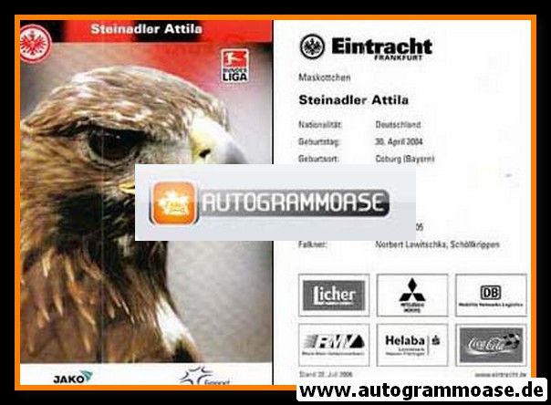 AK Fussball | Eintracht Frankfurt | 2006 | ATTILA (Maskottchen)