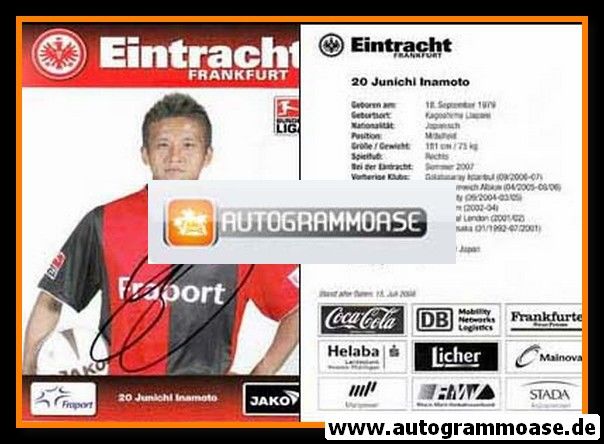 Autogramm Fussball | Eintracht Frankfurt | 2008 | Junichi INAMOTO