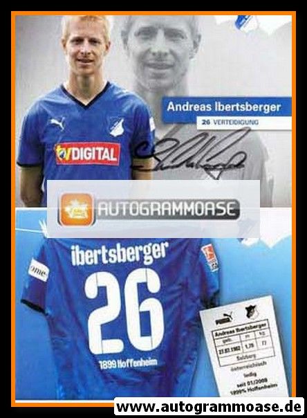 Autogramm Fussball | TSG 1899 Hoffenheim | 2008 | Andreas IBERTSBERGER