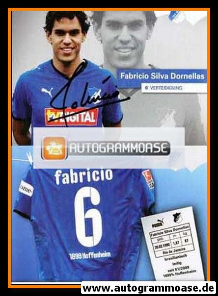 Autogramm Fussball | TSG 1899 Hoffenheim | 2008 | Fabricio Silva DORNELLAS