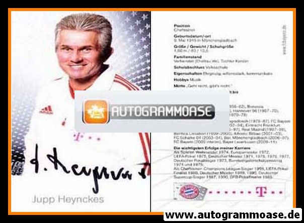 Autogramm Fussball | FC Bayern München | 2011 | Jupp HEYNCKES