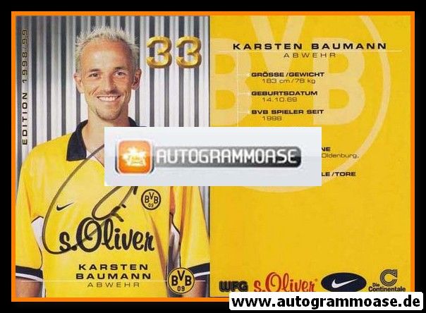Autogramm Fussball | Borussia Dortmund | 1998 | Karsten BAUMANN