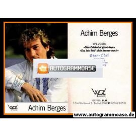 Autogramm Schlager | Achim BERGES | 1985 "San Cristobal Good-Bye"