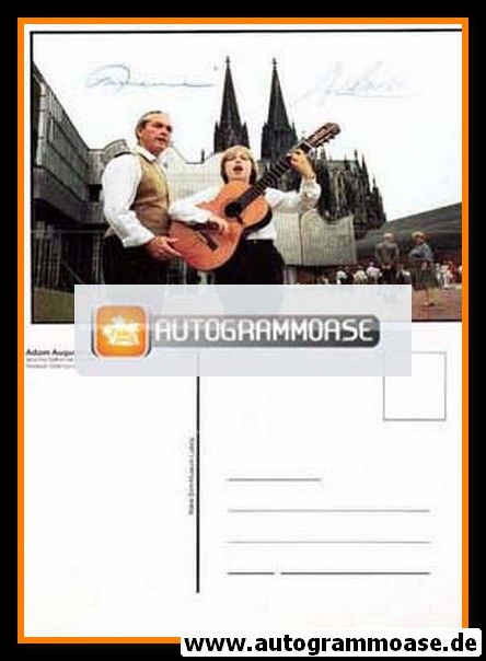 Autogramme Volksmusik | Adam AUGUSTINE + Vater | 1990er (Deutschland-Tour)