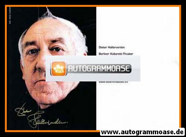 Autogramm Comedy | Dieter HALLERVORDEN | 2000er (Portrait Color) Wühlmäuse