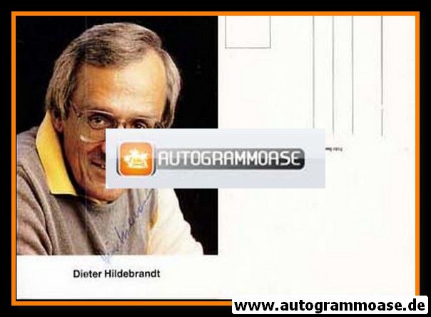 Autogramm Kabarett | Dieter HILDEBRANDT | 1980er (Portrait Color) Sessner