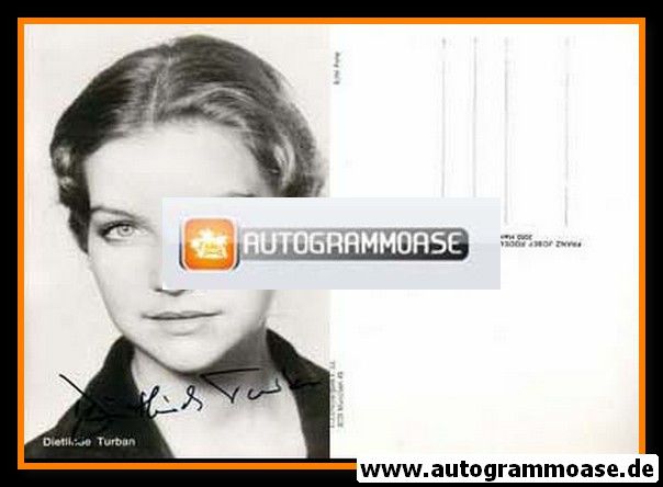 Autogramm Schauspieler | Dietlinde TURBAN | 1980er (Portrait SW Rüdel) Zemann