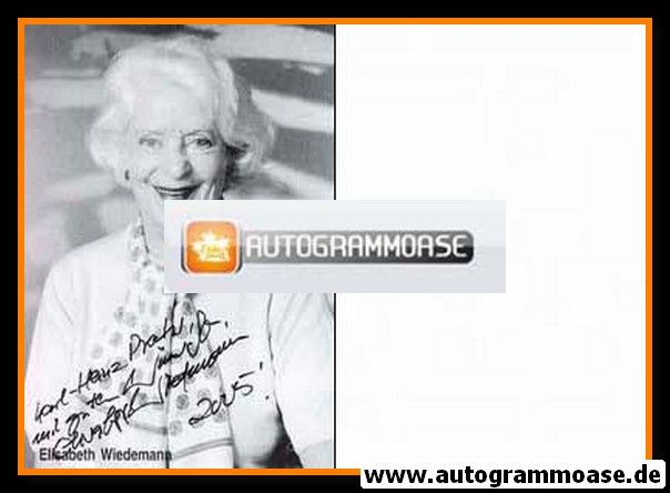 Autogramm Schauspieler | Elisabeth WIEDEMANN | 1980er (Portrait SW) 1