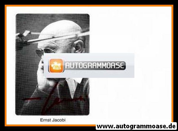 Autogramm Schauspieler | Ernst JACOBI | 1980er (Portrait SW)