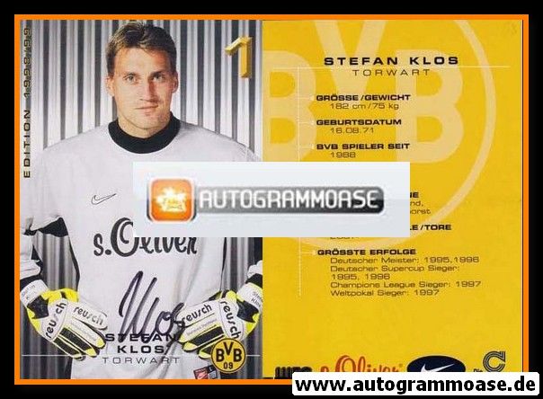 Autogramm Fussball | Borussia Dortmund | 1998 | Stefan KLOS
