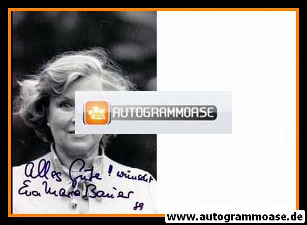 Autogramm Schauspieler | Eva-Maria BAUER | 1980er (Portrait SW)