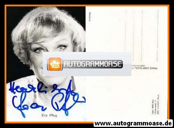 Autogramm Schauspieler | Eva PFLUG | 1980er (Portrait SW Rüdel) 1