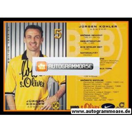 Autogramm Fussball | Borussia Dortmund | 1998 | J&uuml;rgen KOHLER
