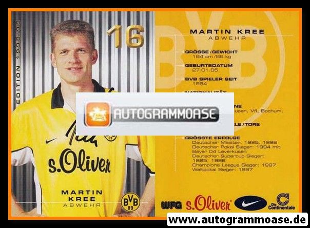 Autogramm Fussball | Borussia Dortmund | 1998 | Martin KREE