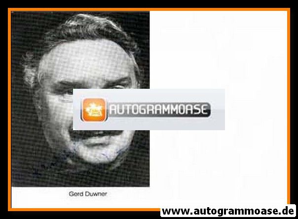 Autogramm Schauspieler | Gerd DUWNER | 1980er (Portrait SW)