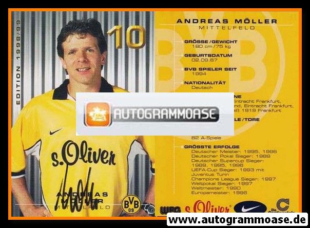 Autogramm Fussball | Borussia Dortmund | 1998 | Andreas MÖLLER 