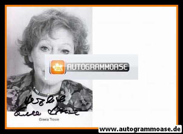 Autogramm Schauspieler | Gisela TROWE | 1980er (Portrait SW)
