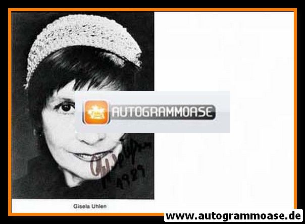 Autogramm Schauspieler | Gisela UHLEN | 1980er (Portrait SW)