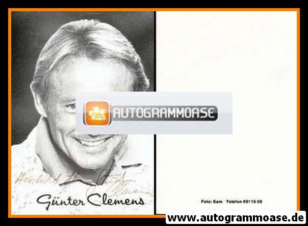 Autogramm Schauspieler | Günter CLEMENS | 1980er (Portrait SW)