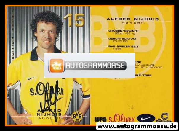 Autogramm Fussball | Borussia Dortmund | 1998 | Alfred NIJHUIS