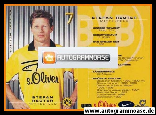 Autogramm Fussball | Borussia Dortmund | 1998 | Stefan REUTER
