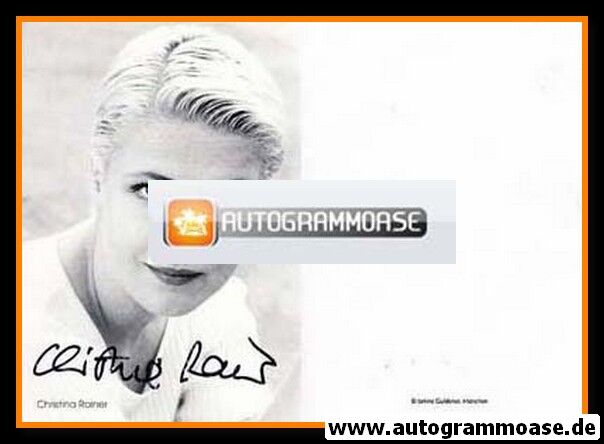 Autogramm Schauspieler | Christina RAINER | 1990er (Portrait SW) Guldener