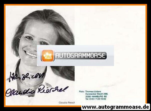 Autogramm Schauspieler | Claudia RIESCHEL | 1980er (Portrait SW) Lüders