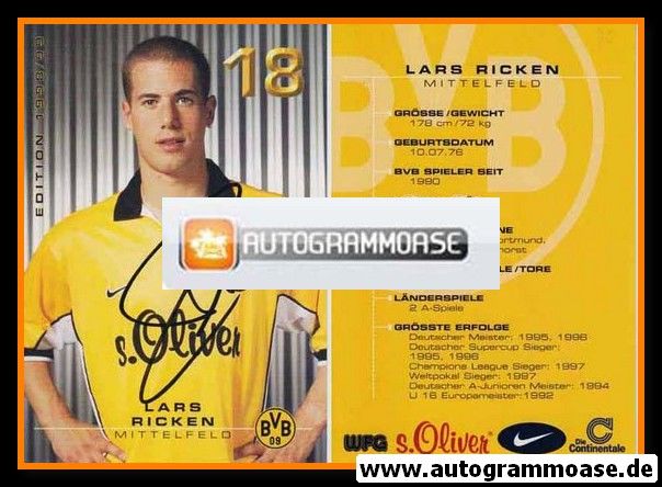 Autogramm Fussball | Borussia Dortmund | 1998 | Lars RICKEN