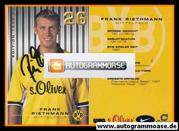Autogramm Fussball | Borussia Dortmund | 1998 | Frank RIETHMANN