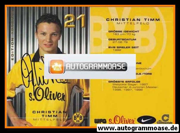 Autogramm Fussball | Borussia Dortmund | 1998 | Christian TIMM