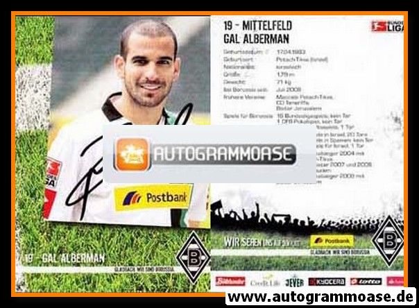 Autogramm Fussball | Borussia Mönchengladbach | 2009 | Gal ALBERMAN
