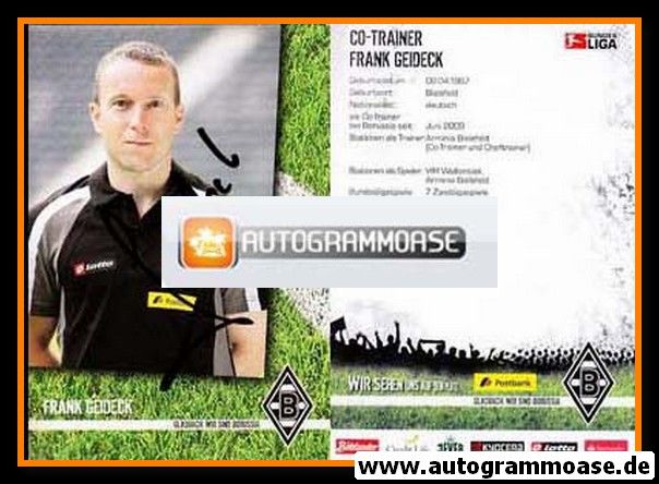 Autogramm Fussball | Borussia Mönchengladbach | 2009 | Frank GEIDECK