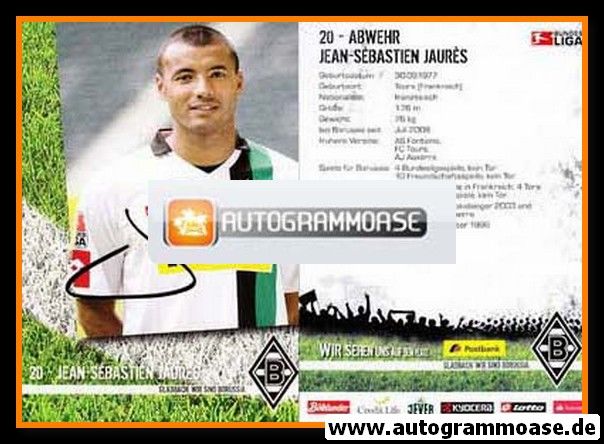Autogramm Fussball | Borussia Mönchengladbach | 2009 | Jean-Sebastien JAURES