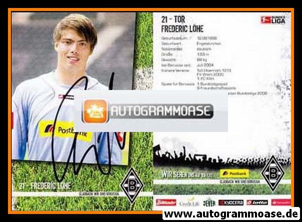 Autogramm Fussball | Borussia Mönchengladbach | 2009 | Frederic LÖHE