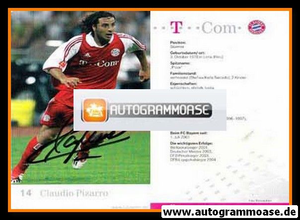 Autogramm Fussball | FC Bayern München | 2005 | Claudio PIZARRO