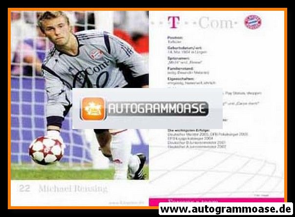 Autogramm Fussball | FC Bayern München | 2005 | Michael RENSING