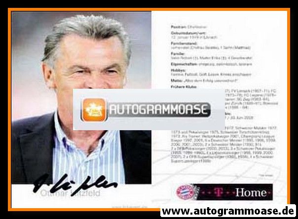 Autogramm Fussball | FC Bayern München | 2007 | Ottmar HITZFELD