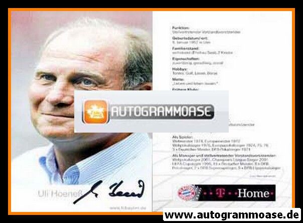 Autogramm Fussball | FC Bayern München | 2007 | Uli HOENESS