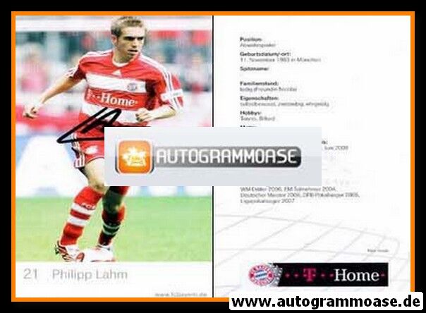 Autogramm Fussball | FC Bayern München | 2007 | Philipp LAHM
