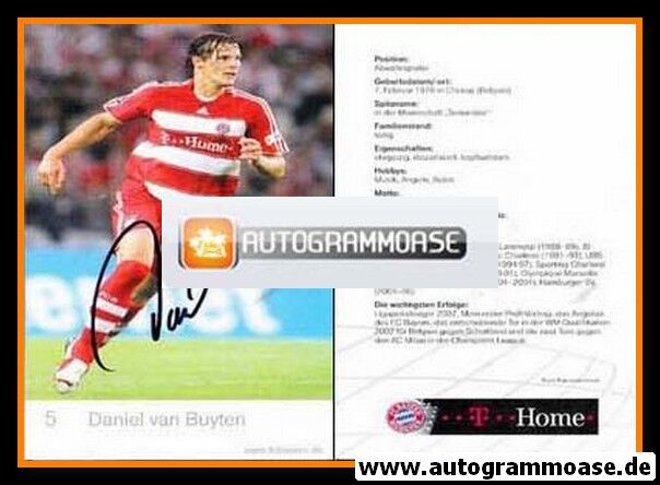 Autogramm Fussball | FC Bayern München | 2007 | Daniel VAN BUYTEN
