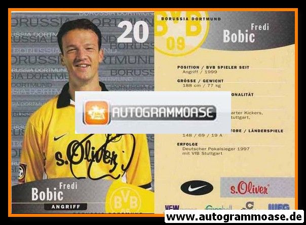 Autogramm Fussball | Borussia Dortmund | 1999 | Fredi BOBIC 2