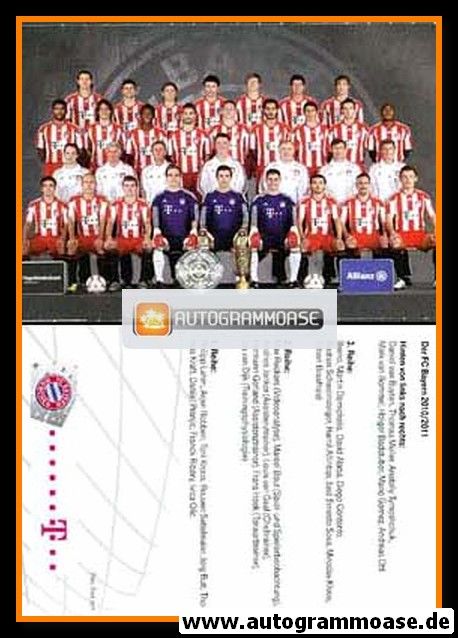 Mannschaftskarte Fussball | FC Bayern München | 2010 Mini
