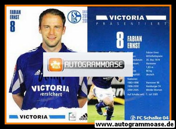 Autogramm Fussball | FC Schalke 04 | 2005 | Fabian ERNST