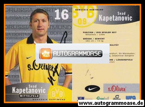 Autogramm Fussball | Borussia Dortmund | 1999 | Sead KAPETANOVIC