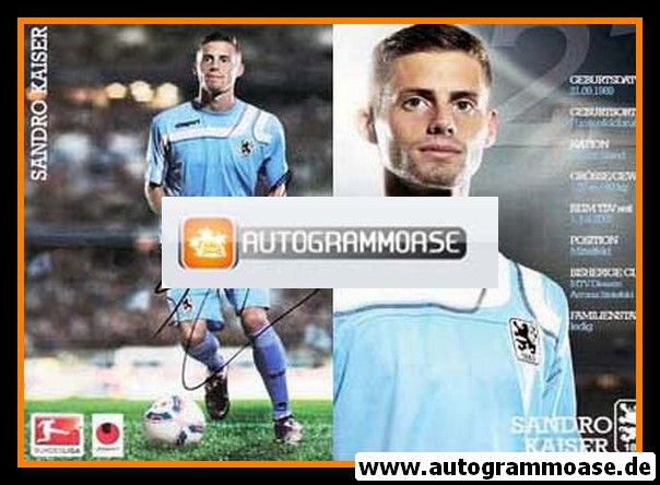 Autogramm Fussball | TSV 1860 München | 2011 | Sandro KAISER