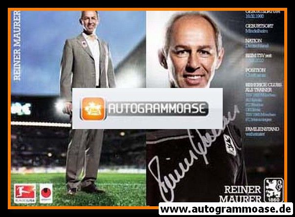 Autogramm Fussball | TSV 1860 München | 2011 | Reiner MAURER