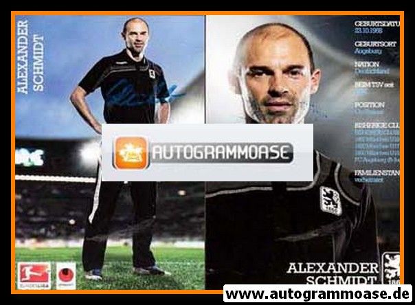 Autogramm Fussball | TSV 1860 München | 2011 | Alexander SCHMIDT